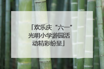 欢乐庆“六一” 光明小学游园活动精彩纷呈