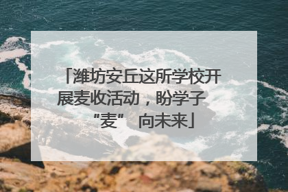 潍坊安丘这所学校开展麦收活动，盼学子 “麦” 向未来