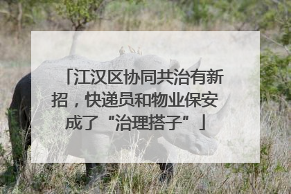 江汉区协同共治有新招，快递员和物业保安成了“治理搭子”
