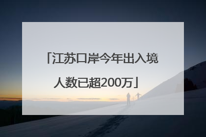 江苏口岸今年出入境人数已超200万