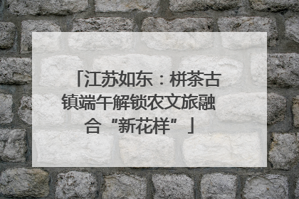 江苏如东：栟茶古镇端午解锁农文旅融合“新花样”