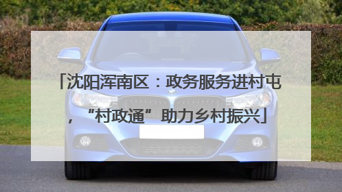 沈阳浑南区：政务服务进村屯，“村政通”助力乡村振兴