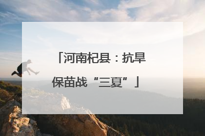 河南杞县：抗旱保苗战“三夏”