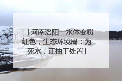 河南洛阳一水体变粉红色，生态环境局：为死水，正抽干处置