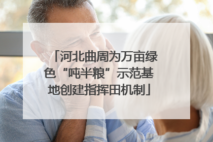 河北曲周为万亩绿色“吨半粮”示范基地创建指挥田机制
