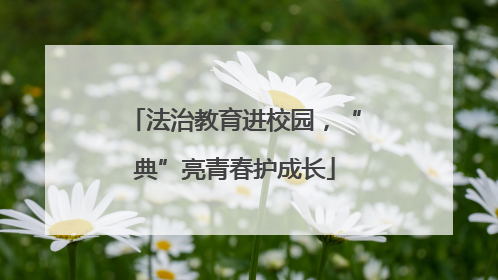 法治教育进校园，“典”亮青春护成长