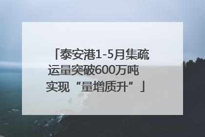 泰安港1-5月集疏运量突破600万吨 实现“量增质升”