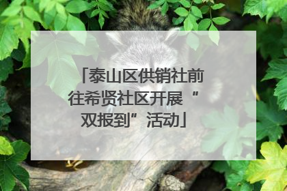 泰山区供销社前往希贤社区开展“双报到”活动