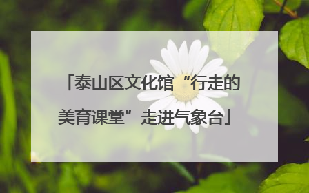 泰山区文化馆“行走的美育课堂”走进气象台