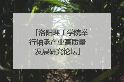 洛阳理工学院举行轴承产业高质量发展研究论坛