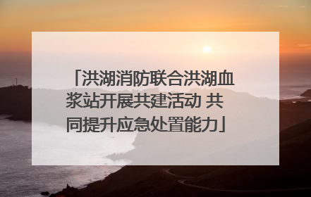 洪湖消防联合洪湖血浆站开展共建活动 共同提升应急处置能力