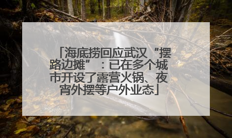 海底捞回应武汉“摆路边摊”：已在多个城市开设了露营火锅、夜宵外摆等户外业态