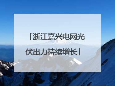 浙江嘉兴电网光伏出力持续增长