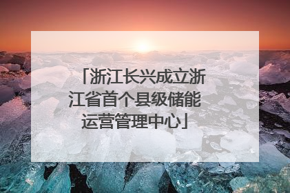浙江长兴成立浙江省首个县级储能运营管理中心