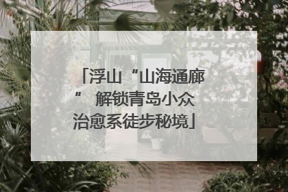 浮山“山海通廊” 解锁青岛小众治愈系徒步秘境