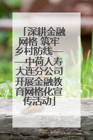 深耕金融网格 筑牢乡村防线——中荷人寿大连分公司开展金融教育网格化宣传活动