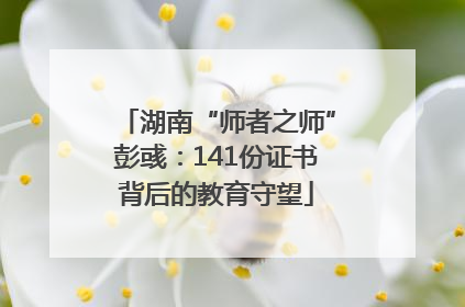 湖南“师者之师”彭彧：141份证书背后的教育守望