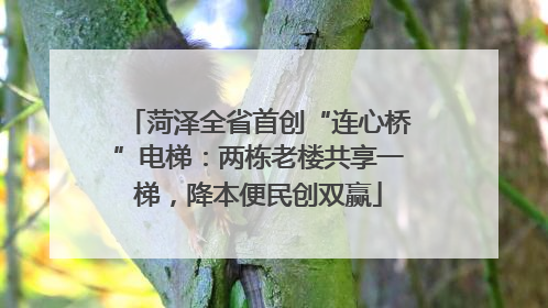 菏泽全省首创“连心桥”电梯：两栋老楼共享一梯，降本便民创双赢