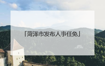 菏泽市发布人事任免