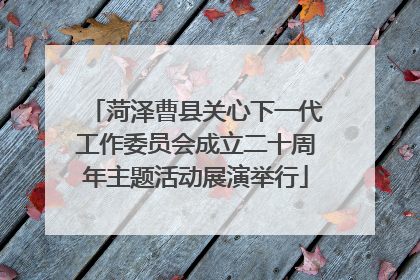 菏泽曹县关心下一代工作委员会成立二十周年主题活动展演举行