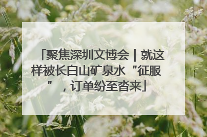 聚焦深圳文博会｜就这样被长白山矿泉水“征服”，订单纷至沓来