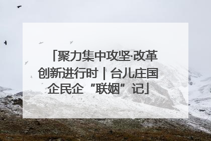 聚力集中攻坚·改革创新进行时｜台儿庄国企民企“联姻”记