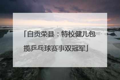 自贡荣县：特校健儿包揽乒乓球赛事双冠军