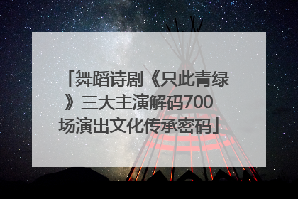 舞蹈诗剧《只此青绿》三大主演解码700场演出文化传承密码