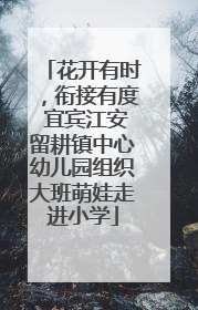 花开有时，衔接有度 宜宾江安留耕镇中心幼儿园组织大班萌娃走进小学