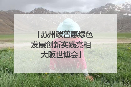 苏州碳普惠绿色发展创新实践亮相大阪世博会