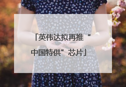 英伟达拟再推“中国特供”芯片
