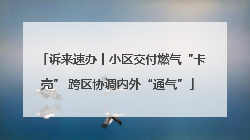 诉来速办丨小区交付燃气“卡壳” 跨区协调内外“通气”