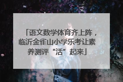 语文数学体育齐上阵，临沂金雀山小学乐考让素养测评“活”起来