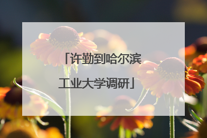 许勤到哈尔滨工业大学调研