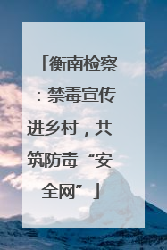 衡南检察：禁毒宣传进乡村，共筑防毒“安全网”