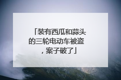 装有西瓜和蒜头的三轮电动车被盗，案子破了