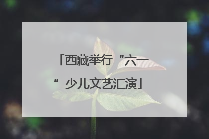 西藏举行“六一”少儿文艺汇演