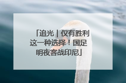 追光｜仅有胜利这一种选择！国足明夜客战印尼