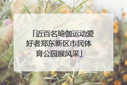 近百名瑜伽运动爱好者郑东新区市民体育公园展风采