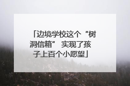 边境学校这个“树洞信箱” 实现了孩子上百个小愿望