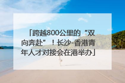跨越800公里的“双向奔赴”！长沙-香港青年人才对接会在港举办