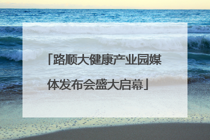 路顺大健康产业园媒体发布会盛大启幕