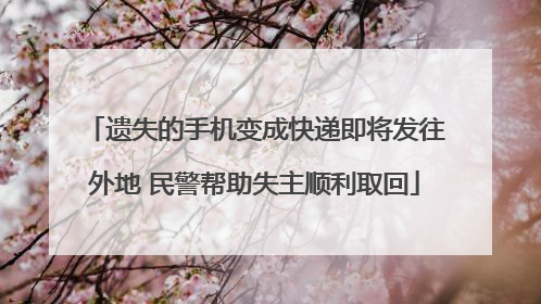 遗失的手机变成快递即将发往外地 民警帮助失主顺利取回