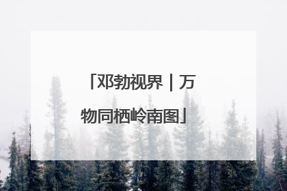 邓勃视界｜万物同栖岭南图