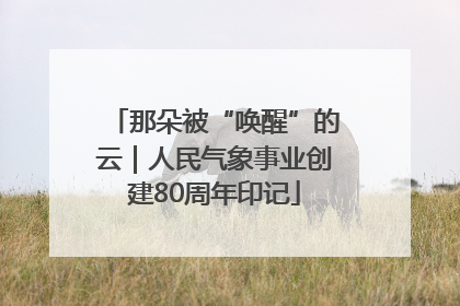 那朵被“唤醒”的云｜人民气象事业创建80周年印记