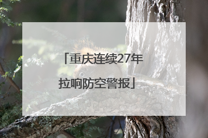 重庆连续27年拉响防空警报