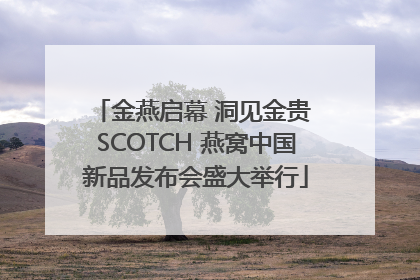 金燕启幕 洞见金贵 SCOTCH 燕窝中国新品发布会盛大举行