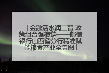 金融活水润三晋 政策组合强粮链——邮储银行山西省分行精准赋能粮食产业全景图