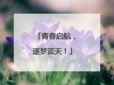 青春启航，逐梦蓝天！