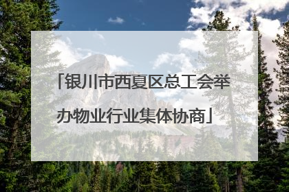 银川市西夏区总工会举办物业行业集体协商